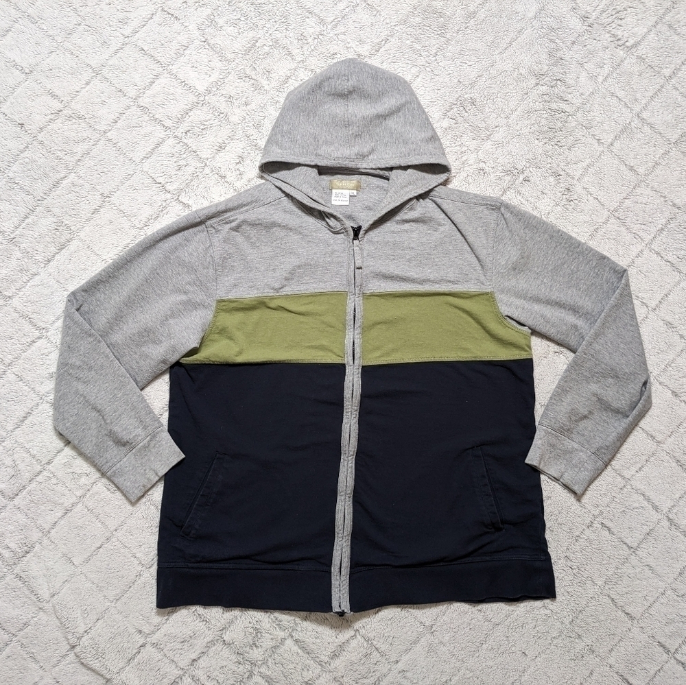 The Territory Ahead Jacket Men's XL Blue Green Gray Color block Full Zip Hooded